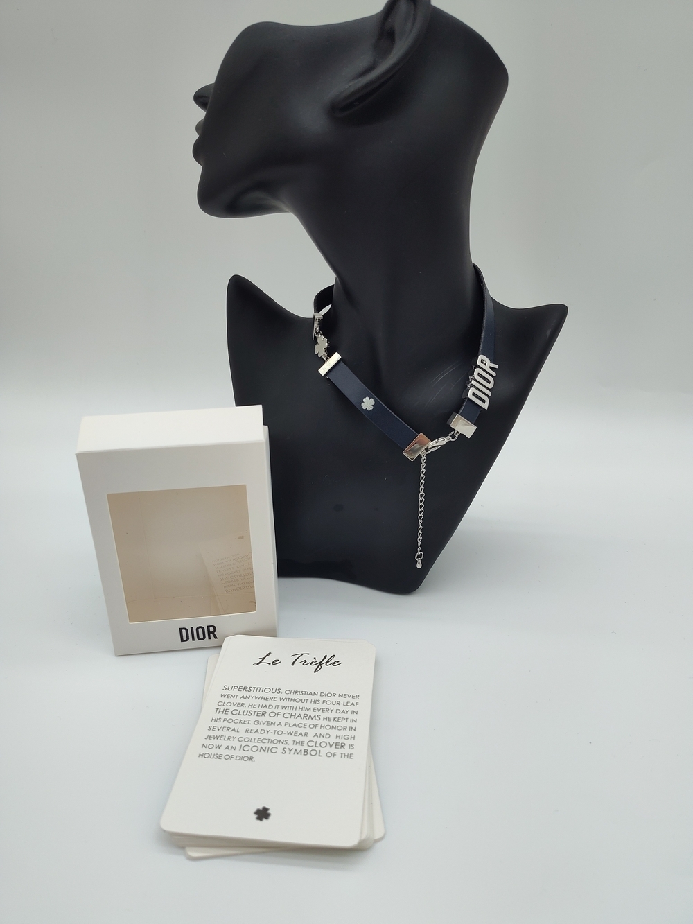DIOR Parfums Lucky Charm Black Bracelet/Choker Le Trèfle Clover Boxed NIB